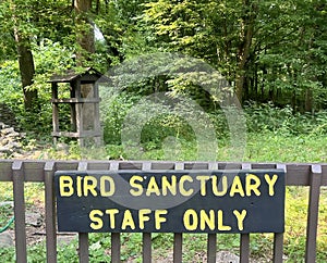 Bird sanctuary sign