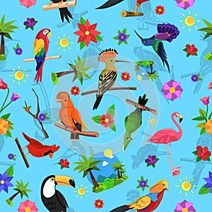 Bird Seamless Pattern photo