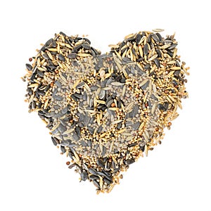 Bird seed heart