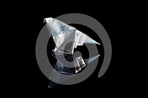 Bird-shape folding paper, art photo