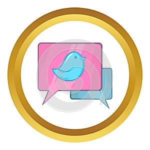 Bird on a speech bubble icon
