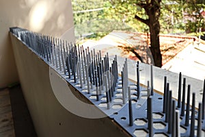 Bird Spikes Installed on Apartment Balcony