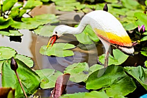 Bird statue