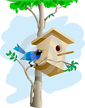 Bird and tree house