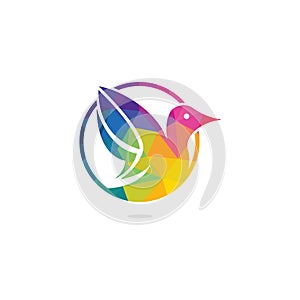 Creative bird vector logo design template.