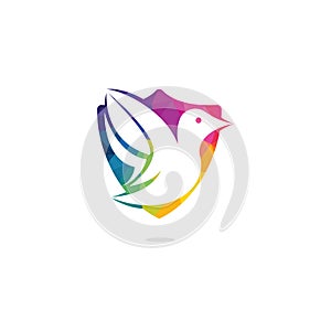Creative bird vector logo design template.