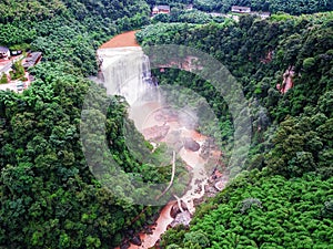 Bird view of Chishui Waterfall in Summer photo