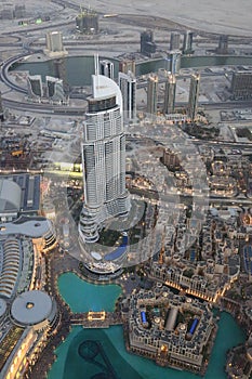 Bird View of Dubai from the Top of Burj Khalifah