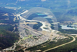 Bird view of the jasper town