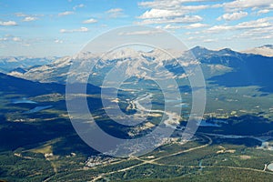 Bird view of the jasper town