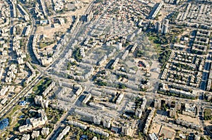 Bird view to Beer-Sheva city - capital of the Negev