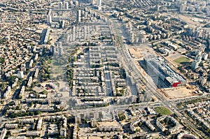 Bird view to Beer-Sheva city - capital of the Negev