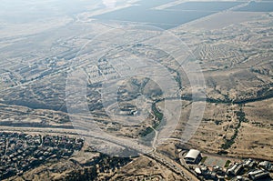 Bird view to Beer-Sheva city - capital of the Negev