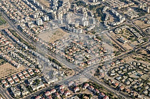 Bird view to Beer-Sheva city - capital of the Negev