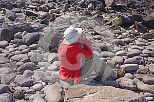 Bird Watcher Watching for Birds