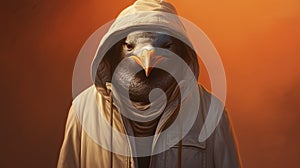 Hyper-realistic Bird Portraits: Detailed Character Illustrations In Pigeoncore Style photo