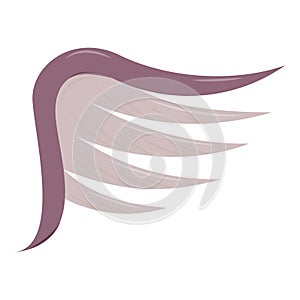 Bird wing icon, cartoon style