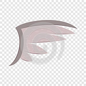 Bird wing icon, cartoon style