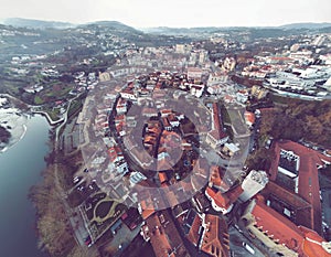 Birdeye view of Amarante and the houses of the city photo