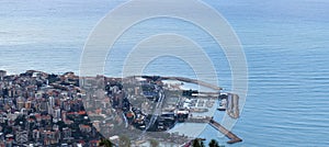 Birdeyes on Jounieh Harbour on the mediterranee, Lebanon