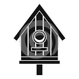 Birdhouse icon, simple style