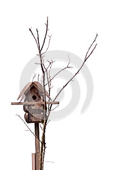 Birdhouse isolated white