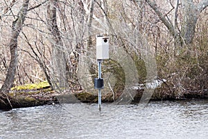 Birdhouse on the water