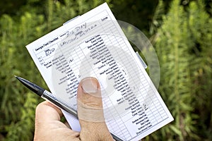 Birding Ornithological Life List Checklist