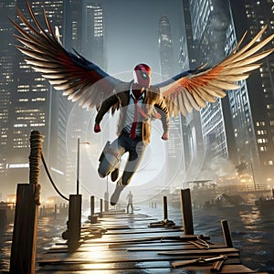 Birdman, unreal engine render, 8k