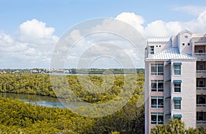 Birds eye view of bonita springs florida photo