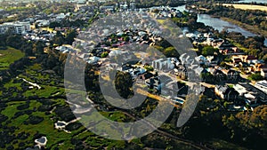 Birds Eye View of a City With Abundant Trees