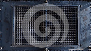 A birds eye view of the cooling pad section of an evaporative cooler emphasizing the importance of regularly replacing photo