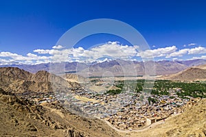 Mountain City Kargil located in the bed of High Himalayan Mountain amidst Srinagar Leh Highway photo