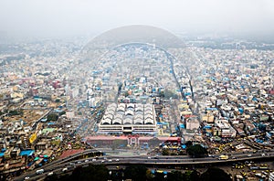 Aerial photo of Bangalore in India
