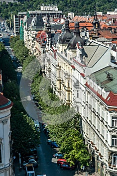 Birds eye view of Prague