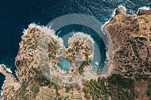 Birds Eye view of a shore break