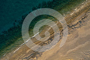 Birds Eye view of a shore break