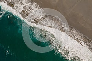 Birds Eye view of a shore break