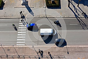 Birds eye view street photography