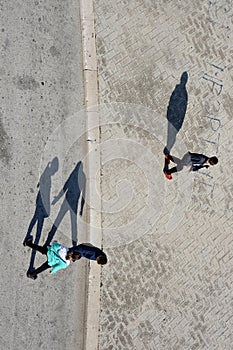 Birds eye view street photography