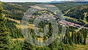 Birds Eye View of Sun Peaks village photo