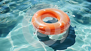 birds eye view on a swimring in a swimming pool