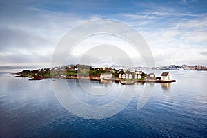 Birds eye view of town, Alesund - Norway - Scandinavia