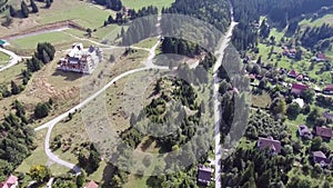 Birds eye view of Transylvania Mountains.