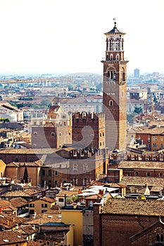 Birds eye view on Verona town