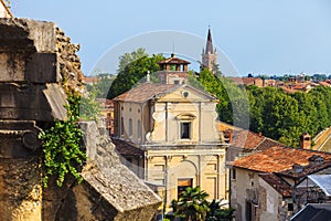 Birds eye view on Verona town