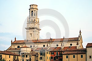 Birds eye view on Verona town