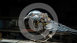 Birds are not real. Mechanical Pigeons - Satirical Depiction of Birds as Surveillance Bots photo