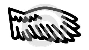 birds wing line icon animation