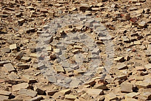 Birdseye on Clay Building Brick Tiles in Sand